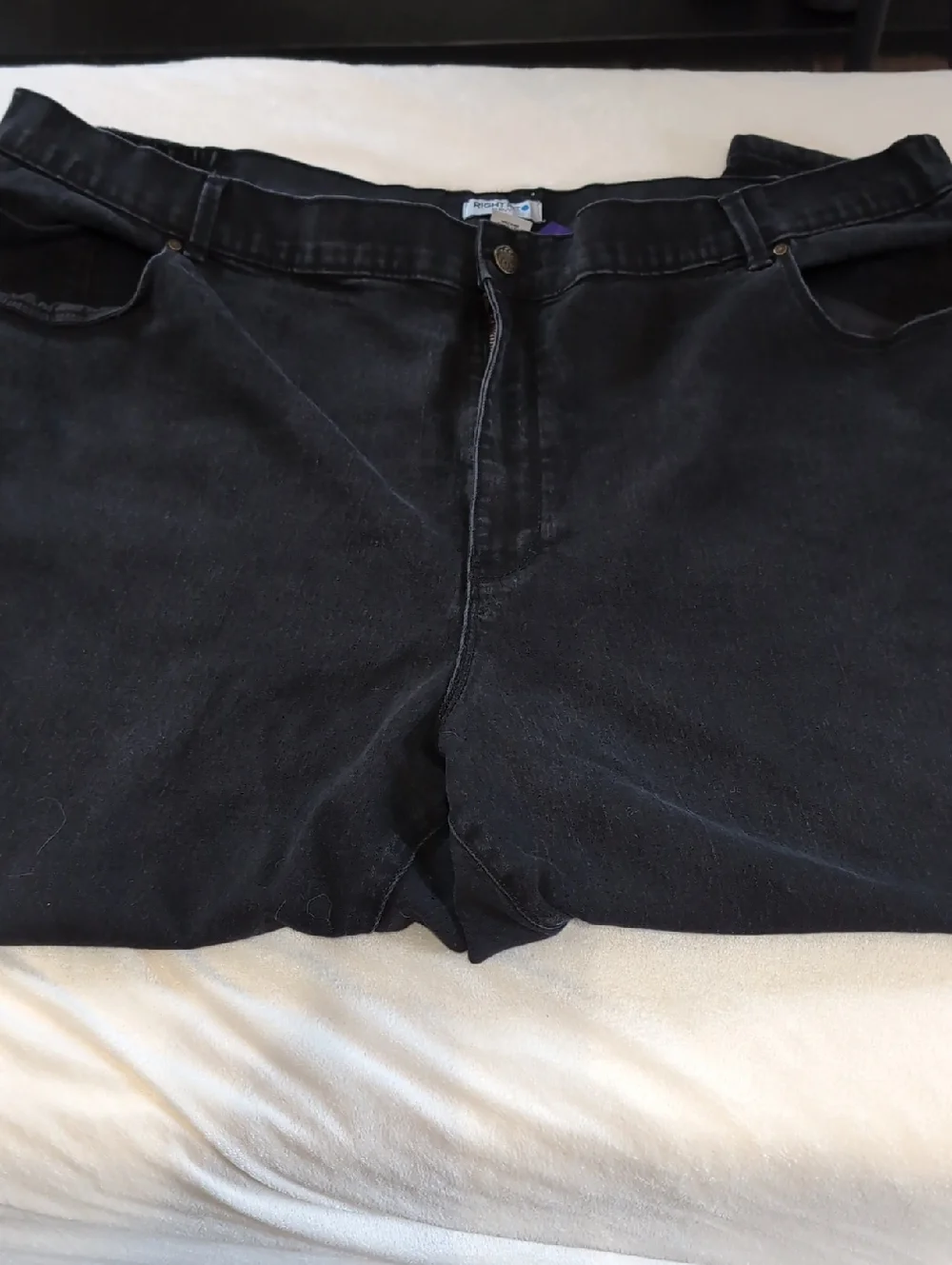 Women's Size 26 Petite Catherines Right Fit Curvy Straight Leg Black Jeans